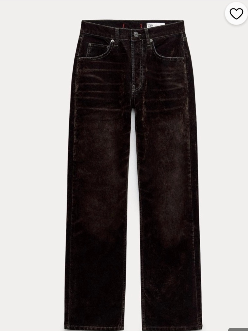 Zara’s Brown Corduroy Straight-Leg Jeans